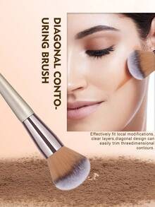 18pcs Daily Travel Portable Makeup Brush Set - Multicolor - View 6