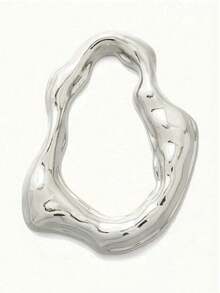 1pc Asymmetrical Metal Scarf Clip, Fashionable Accessory Multi-Functional Fastener - Irregular Buckle - View 10