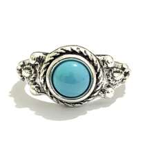 1 chiếc nhẫn cưới mạ bạc cao cấp dành cho nữ, đính đá ngọc lam tổng hợp, trang sức đính hôn và kỷ niệm thanh lịch, lý tưởng làm quà tặng ngày Valentine hoặc sinh nhật. - Bạc - Xem 13