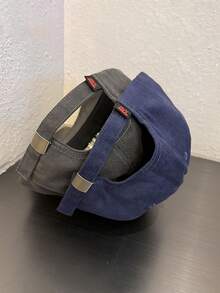 1顶夏季短檐刺绣字母磨毛棒球帽，柔软帽冠休闲百搭帽 - 棒球帽 - 查看 4