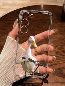 Cartoon Duck Painted Hollow Transparent Colorful Minimalist Fashion Creative Shockproof Phone Case Compatible With IPhone 17/17Pro/17ProMax/16/11/16Pro/16Plus/16ProMax/16E/15ProMax/13/14/12/XS/XR/7G/8P, Compatible With Samsung Galaxy S25/S25Plus/S25 Ultra/A16/A36/A26/A56/A50/A12/A32 S26 S26Plus - Multicolor - View 4
