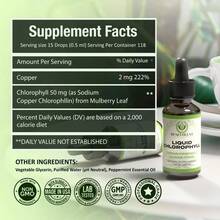 Liquid Chlorophyll Drops (4 Month Supply) Healthcare Supplement - Natural Deodorant And Detox - Gut Support Healthcare Liver - 130g - 查看 2