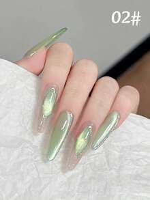 奈仕指甲油 12毫升 容量 2026 新款情人节礼物，春夏新款，甜美糖果色系，缤纷美人鱼蓝、绿、紫、粉，玻璃珠点缀，梦幻极光猫眼凝胶指甲油。亮丽色彩，适合夏秋两季，磁性指甲贴片，需搭配底油和封层使用，需配合UV灯固化。植物基凝胶，9色套装，适合新手，居家、办公、通勤、约会等各种场合。畅销沙龙品质，持久长达28天。 - 彩色 - 查看 16