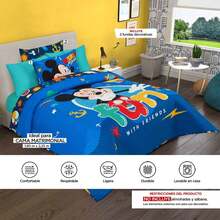 PROVIDENCIA Disney Mickey Funny Double Quilt - Blue - View 10