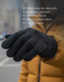 Basic Elegant Knitted Gloves For Cold Winter - Adult (Various Colors) - Black - View 7
