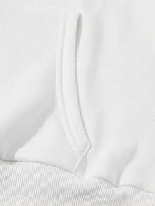 Blond Eyes Unisex Kangaroo Hoodie Sweatshirt With Hood, Streetwear Release - 白色 - 查看 4