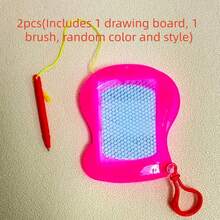 2/6/8/10件装迷你磁性画板，背包/钥匙扣记事本，可擦写涂鸦素描本，生日、派对、情人节礼物佳选（10件装包含5块画板和5支笔）（8件装包含4块画板和4支笔）（6件装包含3块画板和3支笔）[颜色和款式随机][部分配件颜色随机] - 彩色 - 查看 6