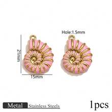 1pc Stainless Steel Fashionable Shell Pendant, Ocean Theme, DIY Jewelry Making Kit Suitable For Necklace And Earrings, Great For Women's Daily Wear - Conch Pendant - View 12
