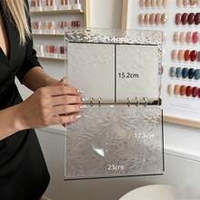Acrylic Nail Art Display Book, Large Capacity Loose-Leaf Binder With Organic Glass Cover, Portable Nail Supplies - Multicolor - View 8