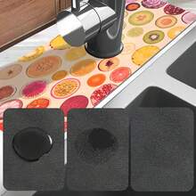 1pc, Sink Faucet Suction Pad, Drainage Pad, Kitchen, Bathroom Sink, Countertop, Drainage Pad, Diatomite Washbasin, And Cuttable Quick-Drying Pad. - Multicolor - View 13