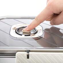 ZEAYEA - Caja de pan para mostrador de cocina contenedor de almacenamiento de pan con tapa hermética caja de almacenamiento de pan de gran capacidad de acero inoxidable para botanas de pan de bagel - Plateado - Ver 4