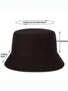 1 Pair Of Gender-Neutral, Solid-Colored, Double-Sided, Stylish Milan Print Bucket Hats, Suitable For Everyday Wear During Spring And Summer.,Beach,Vacation - Multicolor - View 5