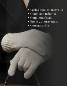 Basic Elegant Knitted Gloves For Cold Winter - Adult (Various Colors) - Light Beige - View 7