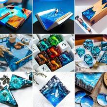 1000毫升/500毫升/240毫升 1:1 体积比 快速固化 高透明度 高硬度环氧树脂胶，适用于DIY手工珠宝工艺 - 彩色 - 查看 2