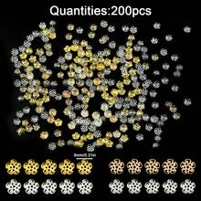 200个花形珠帽，合金珠帽和隔珠，DIY珠宝制作材料，适用于手链、项链、耳环、工艺品项目 - diy - 查看 10