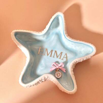 Custom Starfish Jewelry, Dish Beach Style Ring Holder, Ocean Trinket Tray, Sweet 16 Gift For Teen Girl, Gift For Beach Lover, Housewarming Gift, Beach Theme Gift, Bridesmaid Gift, Beach Wedding Favor, Summer Vacation Gift, Ocean Lover Gift, Starfish Jewelry Dis, Beach Ring Holder, Ocean Trinket Tray, Teen Girl Gift, Flower Gift Gift