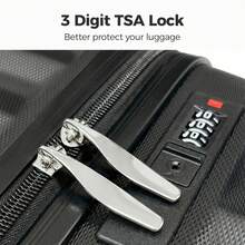 A Set Of 3 Pieces Of Luggage With Silent Rotating Wheels, Stylish And Versatile Travel Companion - Mint Blue - View 6