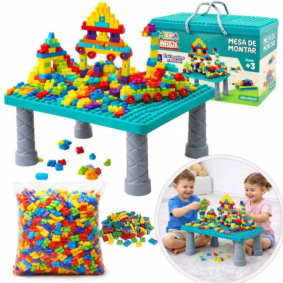 400-Piece Building Block Set - Educational And Didactic Gift For Children - Create And Play Building Block Sets For Room Decoration - 彩色 - 查看 1