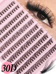 Bộ 200/400 sợi mi giả dạng chùm, dài 8mm-16mm, độ cong D, dụng cụ trang điểm nối mi tự nhiên và ấn tượng tại nhà. - D - Xem 9