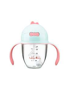 1pc Cute Chick Shaped Toddler Training Cup, With Handle Anti-Leak Straw, Tritan Material , 160ml/240ml Suitable For Daily Use - Multicolor - View 7