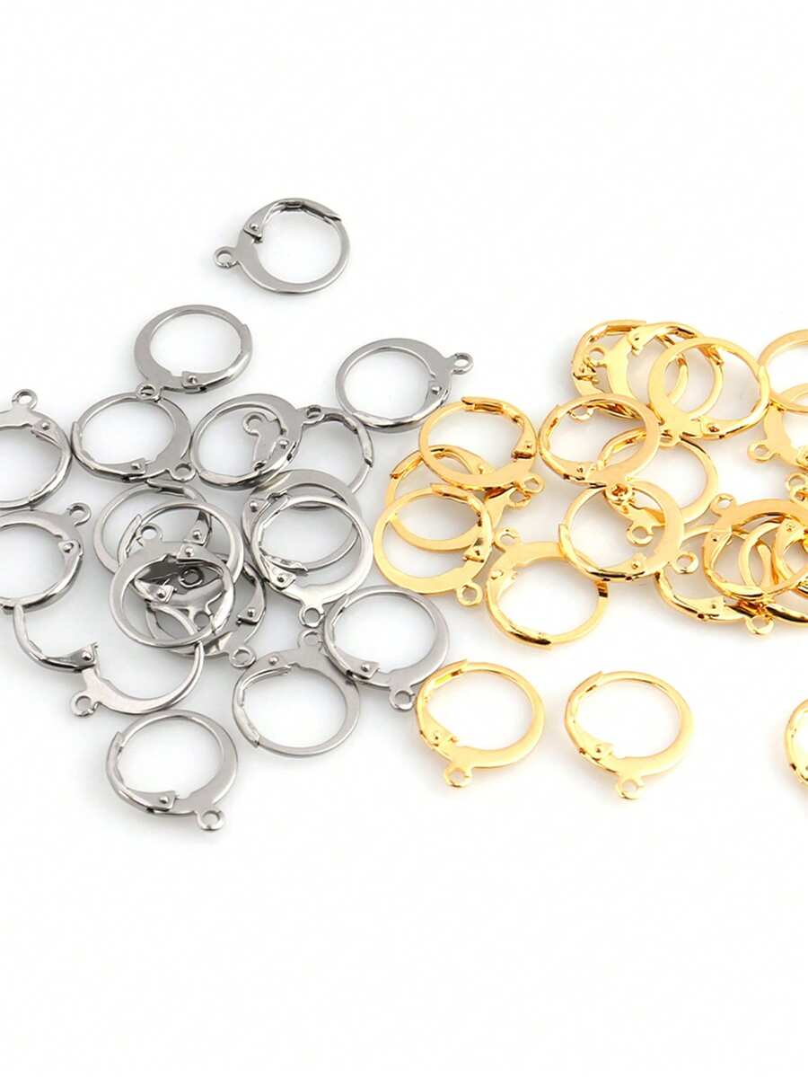 20 pièces Boucles d'oreilles en acier inoxydable Fermoirs de boucles d'oreilles créoles françaises Base de réglage d'oreille pour fournitures de fabrication de bijoux DIY Accessoires - Boucles d'oreilles bricolage - Voir 1
