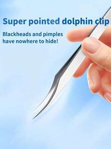 1pc Stainless Steel Precision Tweezers For Eyelash Extension, Facial Hair Removal And Blackhead Extraction, Fragrance-Free - Multicolor - View 5