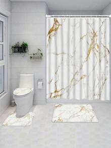 12钩复古木纹图案浴帘 - 防水、机洗、艺术设计，适用于家庭、酒店和浴室 - 多色 - 查看 8