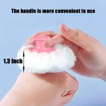 Luxury 4 Inch Glass Powder Container With 2 Soft Puffs For Loose Powder - 1 Handle 1 Bow Pink Puffs With Pointed Cylinder-olive Green-large - View 6