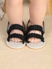 Summer New Breathable Anti-Slip Infant Toddler Soft Bottom Minimalist High-End Fashion Non-Slip 0-1 Year Old Baby Walking Shoes - Black - View 5