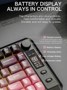 M75 无线蓝牙双模机械键盘，配备 PBT 渐变键帽、显示屏，是一款游戏键盘。 - 查看 10