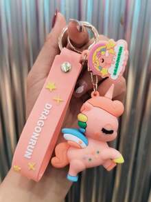 Magical Rainbow Unicorn Keychain 3D Soft Rubber Cute Colorful Pony Pendant Bag Accessory Kids Birthday Gift - Mixed Colors - View 10