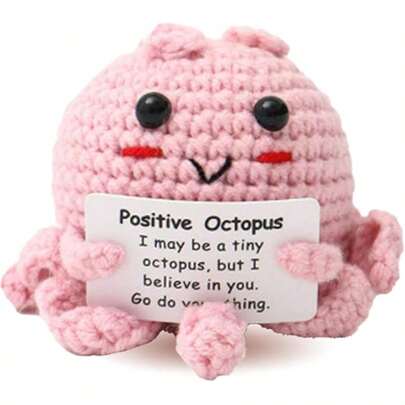 这款独特的粉色章鱼玩具传递着真挚的鼓励和支持。亲手钩织一个章鱼玩偶，会让我或我关心的人感到快乐。它不仅是送给自己的礼物，也是送给朋友或家人的独特礼物。