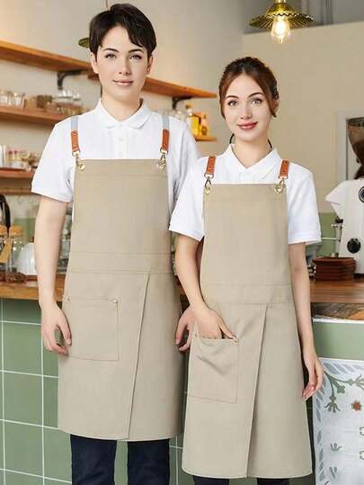 1 chiếc tạp dề vải bố dày dặn, chống thấm nước, có túi, thiết kế chia ngăn giúp dễ dàng di chuyển, phù hợp cho nhân viên nhà bếp và phục vụ ăn uống, tuyệt vời cho quán cà phê, nhà hàng và cửa hàng hoa.