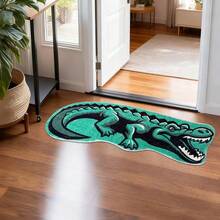 Bathroom Ocean Animal Bath Mat, Cute Crocodile Pattern Bedroom Carpet, Absorbent Microfiber Super Soft Funny Non-Slip Bathroom Rug, Summer - Cute Crocodile Pictures - View 7