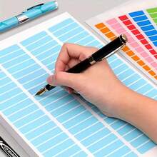 840 Sheets, Totaling 10 Sheets, Each With 10 Different Colors. These Rectangular Labels Are Specifically Designed For Students To Write Their Names And Use Colored Stickers For Marking Scrapbook Supplies Scrapbooking - Rectangle - View 10