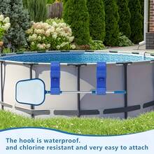 2pcs Adjustable Fixed Swimming Pool Pole Holder - Durable Plastic, Suitable For In-Ground Pools, Includes Net And Brush Hooks Accessories, Swimming Pool Accessories | Adjustable Bracket | Plastic Construction, Pool Pole Holder, A Great Pool Accessory - 2 Pack - View 6