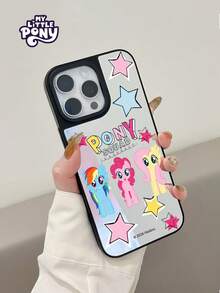 Hasbro MY LITTLE PONY Mirror Official Genuine Mirror Phone Case, Cartoon Girly Phone Case, Holiday Gift Phone Case, Boxed, Suitable Compatible With Apple IPhone 17, 17 Air, 17 Pro, 17 Pro Max, 11, 12, 13, 14, 15, 16 Pro, 16 Pro Max, 14 Plus, 15 Plus, 16 Plus, 15 Pro Max, 16 Pro, 16 Pro Max - Black - View 2