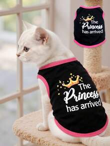 4 piezas Ropa nueva de primavera, chaleco transpirable y ligero para mascotas, camiseta sin mangas con estampado para perros/gatos, adecuado para mascotas pequeñas/medianas - Multicolor - Ver 3