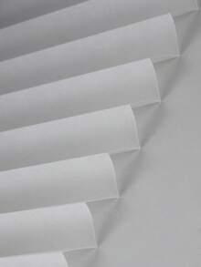 1pc No-Tool Pleated Fabric Blackout Curtain, Temporary Curtain, Self-Adhesive Window Curtain, Easy To Cut And Install, Can Be Trimmed At Home, Cordless - White - View 6