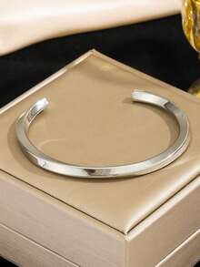 1件时尚钛钢莫比乌斯环手链，男女皆宜，可定制，适合日常佩戴，也可作为男友生日礼物 - 1pc手鐲 - 查看 9