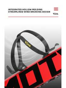 Giá đỡ bình nước xe đạp VXM bằng sợi carbon, thiết kế khí động học tích hợp dành cho xe đạp leo núi và xe đạp đường trường. - màu đen - Xem 6