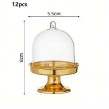 1/12 hộp kẹo tròn bằng nhựa trong suốt, hộp quà cưới tự làm, khay kẹo tiệc, hộp đựng bánh ngọt và đồ ăn nhẹ, trang trí bàn tiệc cưới. - Bạc - Xem 4
