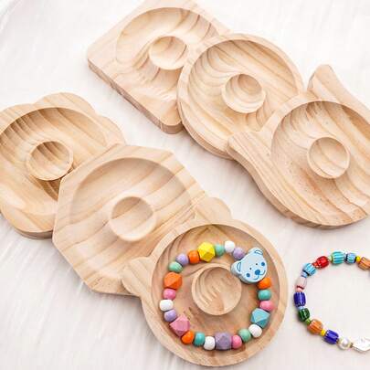 6pcs Wooden Beaded Design Display Board, Suitable For Bracelet Display Stand, Can Be Used For Jewelry Making, Necklace Craft Tray, Practical Display Rack