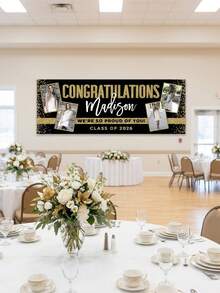 1 biểu ngữ chúc mừng tốt nghiệp năm 2026 có thể tùy chỉnh, cá nhân hóa với tên và ảnh chân dung, biểu ngữ vinyl chủ đề tốt nghiệp độc quyền, hình nền tốt nghiệp có thể tùy chỉnh, bảng tốt nghiệp cá nhân hóa với ảnh, biểu ngữ với văn bản và hình ảnh tùy chỉnh. - Nhiều màu - Xem 7