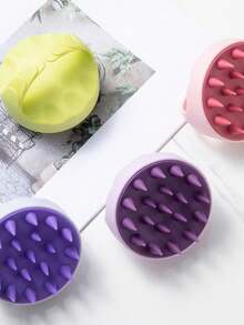 1 pièce Brosse de massage du cuir chevelu en silicone pour le shampooing, brosse de nettoyage du cuir chevelu, masseur exfoliant du cuir chevelu, brosse de massage du cuir chevelu pour les soins capillaires, accessoires de salle de bain - Brosse de shampooing pour la rentrée scolaire, brosse de shampooing ergonomique pour le nettoyage du cuir chevelu - Masseur exfoliant doux, convient à tous les types de cheveux - Multicolore - Voir 2