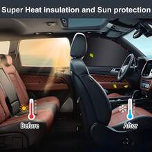 Magnetic Car Sunshade Window Curtains, Automatic Car Window Sunshades, Privacy Protection Window Sunshade Film, UV Protection Window Cover, Car Interior Accessories - Sunshade 4-piece Set - View 6