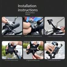 Giá đỡ điện thoại gắn gương chiếu hậu chống sốc, chống rung cho xe đạp, xe máy, phù hợp với xe đạp điện, xe máy, xe đạp leo núi. Đặc điểm nổi bật: Thiết kế chống trượt an toàn, phụ kiện rảnh tay, tương thích với điện thoại thông minh và máy tính bảng, màu đen, phụ kiện xe máy, cấu trúc chắc chắn và bền bỉ. - A - Xem 6