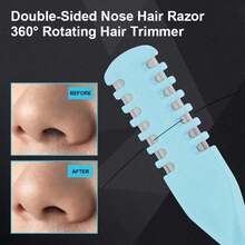 2pcs Double-Sided Knife Nose Hair Trimmer With Storage Box, Portable Manual Nose Hair Removal Razor Kit For Men & Women, Washable 360-Degree Rotating Nose Hair Groomer - Nose Care Tools, Hair Products And Accessories For Barber Salon Beauty Travel Essentials - Nhiều màu - Xem 4