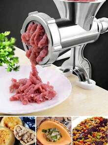 一件式。手动绞肉机。绞肉器。可绞碎各种肉类和香料。手动绞肉机/香肠制作器，台式猪肉绞肉机，灌肠漏斗，自制汉堡肉饼制作器，手动厨房工具 - 彩色 - 查看 5