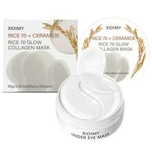 Xioimy 60片装大米眼膜，紧致提拉眼周肌肤，提亮肤色，淡化黑眼圈，滋养眼部肌肤，眼部护理 | 眼膜 | 保湿眼膜 - 白色 - 查看 11